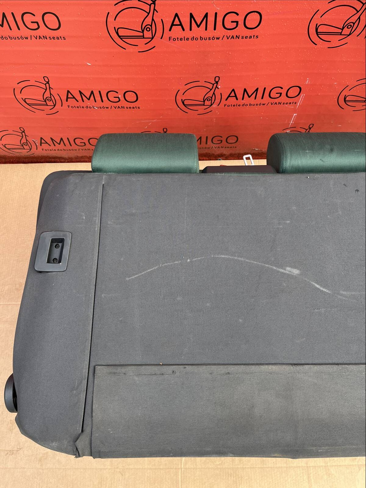 Bench rear triple seat VW T5 Multivan Caravelle Anthracite Duo Green