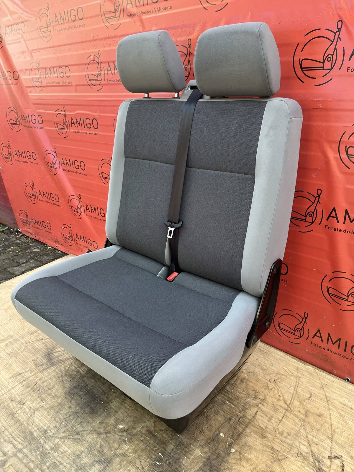Seat VW T6 T5 double front passenger bench Austin Grey RHD