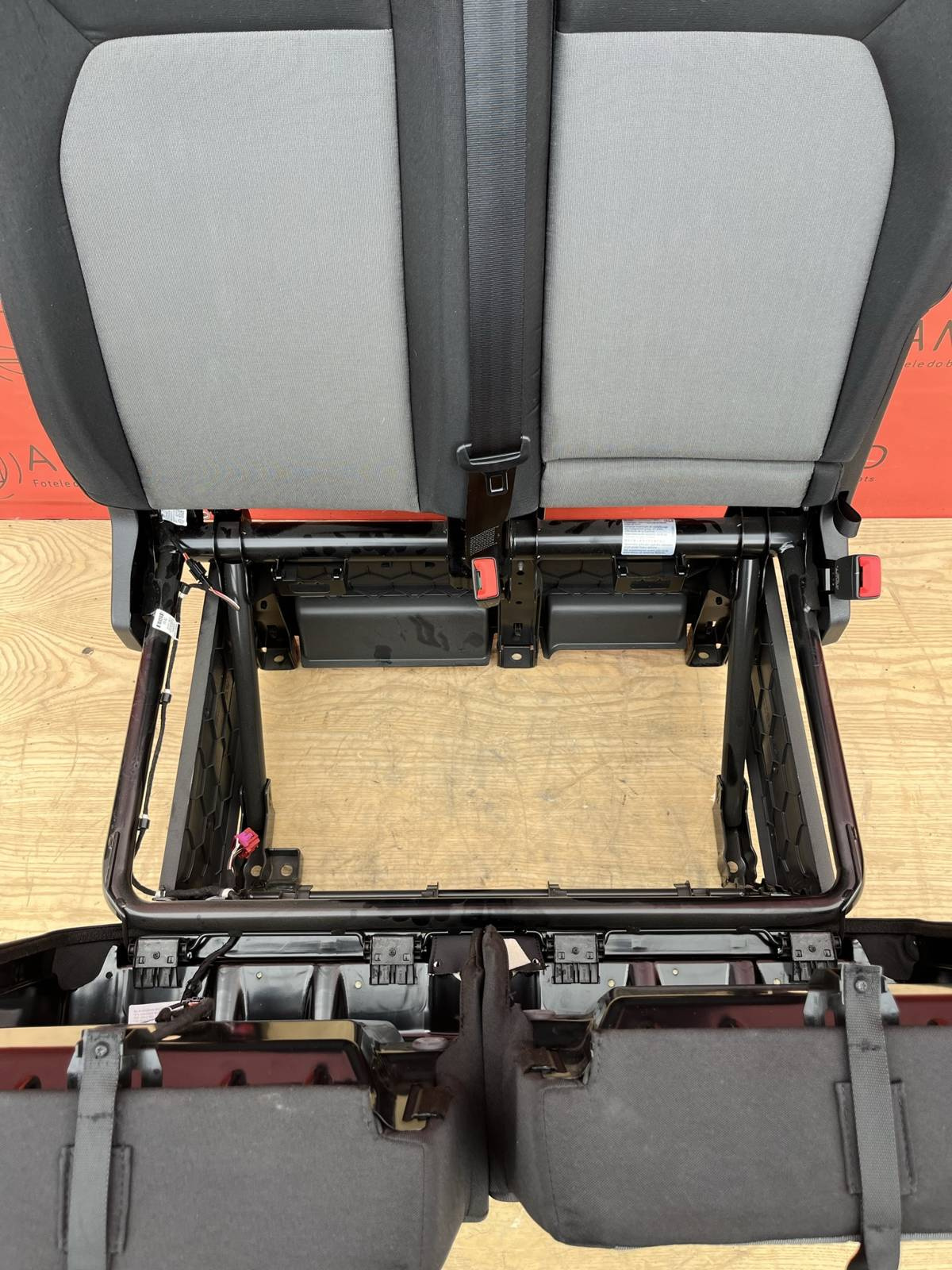 Seat VW Crafter II MAN TGE 2016-2023 double bench passenger seat front LHD