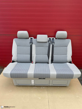 Bench rear triple seat VW T5 T6 Pandu grey Multivan Caravelle
