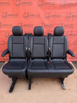 Rear Seats 2+1 bench single seat comf MERCEDES W447 Vito Tourer Leatherette LHD