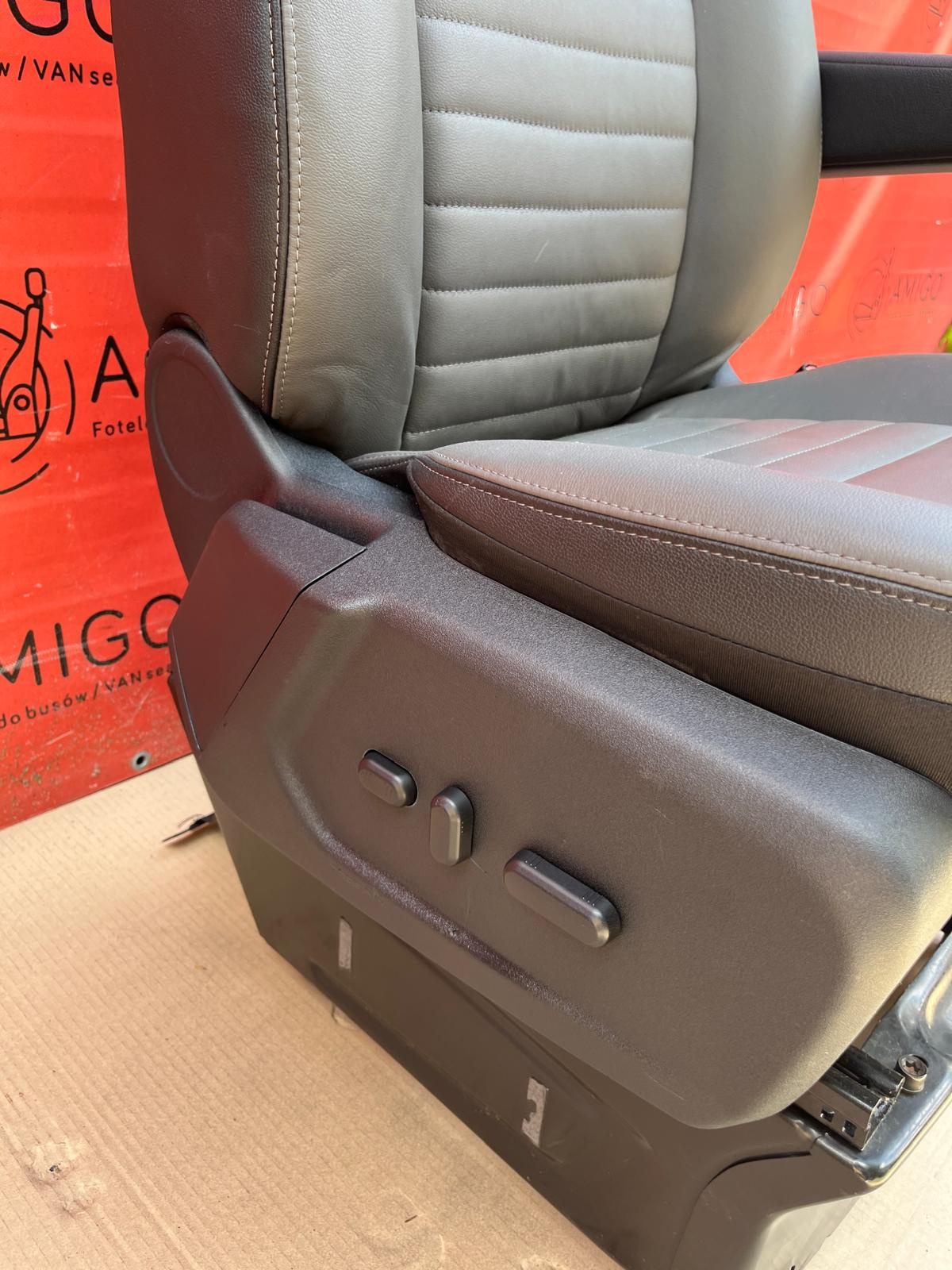 Ford Transit Custom Seat EU passenger | UK driver armrest 2012-2023 Salerno leather electric airbag