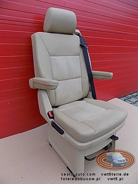 VW T5 swivel seat Multivan seat beige leather with Alcantara