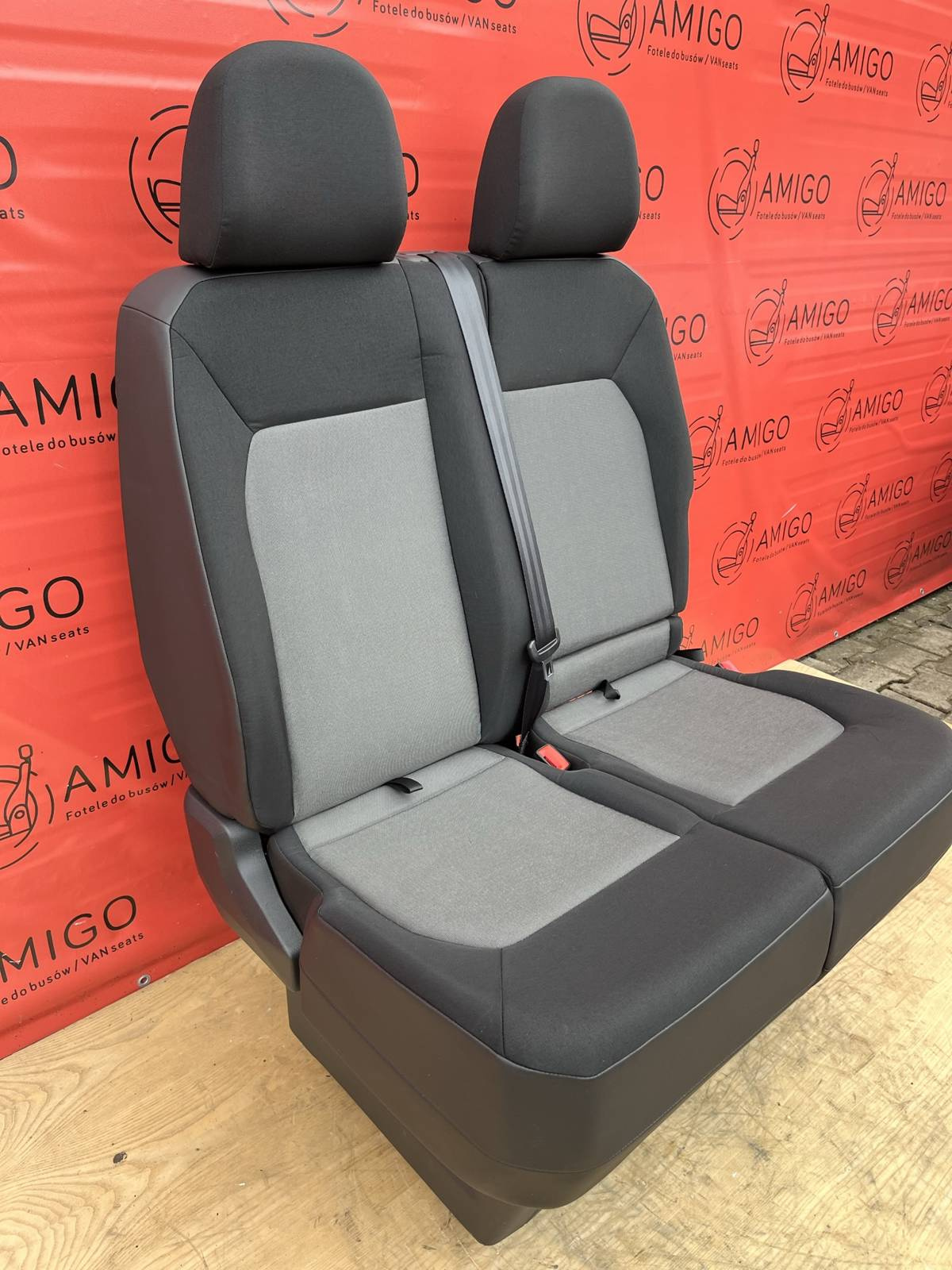 Seat VW Crafter II MAN TGE 2016-2023 double bench passenger seat front LHD