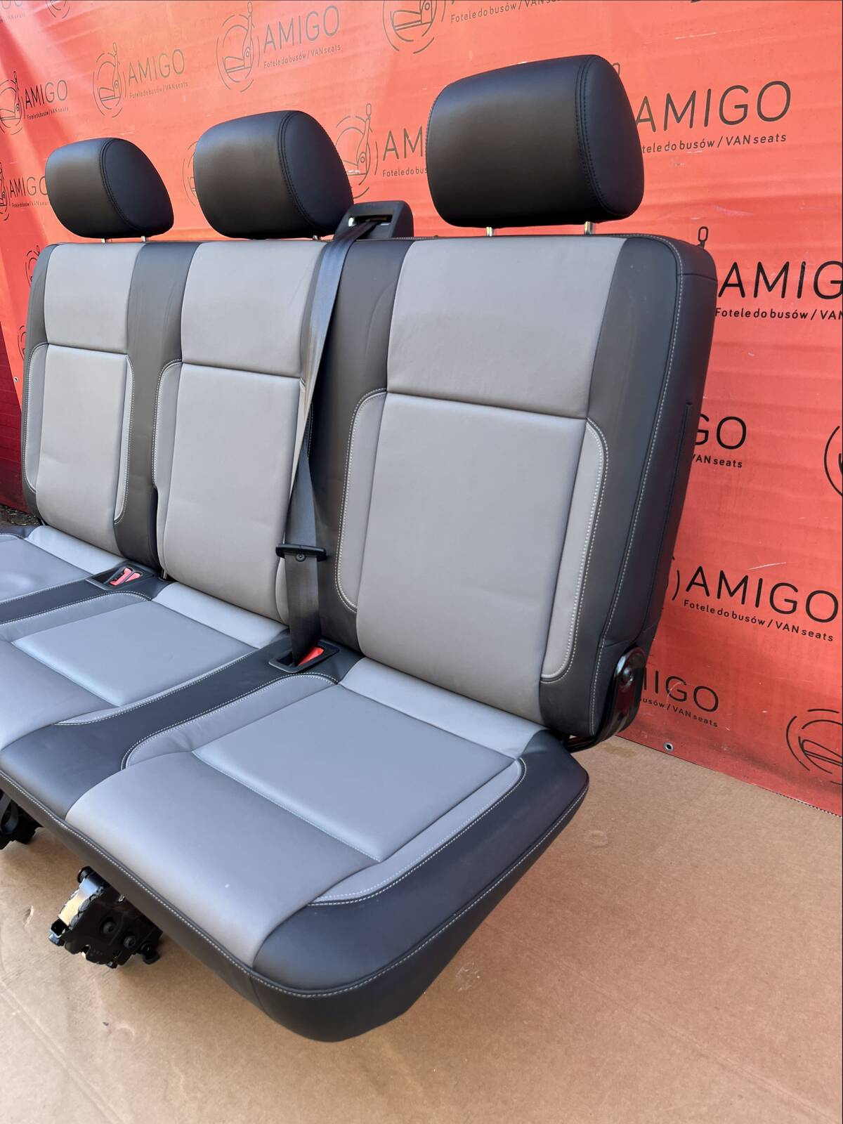 Bench rear triple seat VW T6.1 T6 Transporter Savona Leather Palladium T5