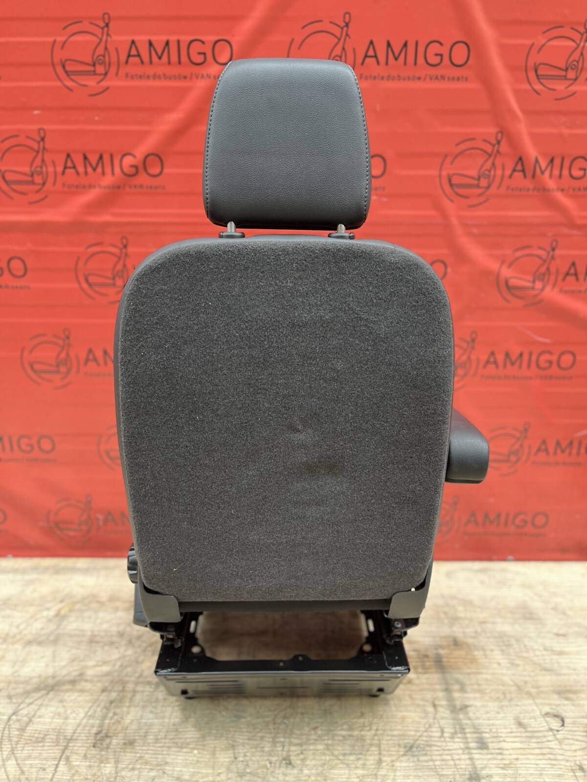 Ford Transit Custom Seat UK passenger | EU driver armrest 2012-2022 black leatherette NEW