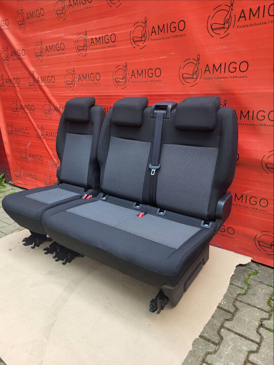 Bench rear triple double + single seat Toyota Proace Traveller Spacetourer Expert Vivaro C