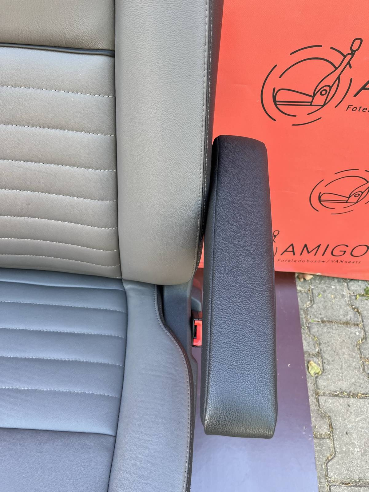 Ford Transit Custom Seat EU passenger | UK driver armrest 2012-2022 Salerno leather airbag