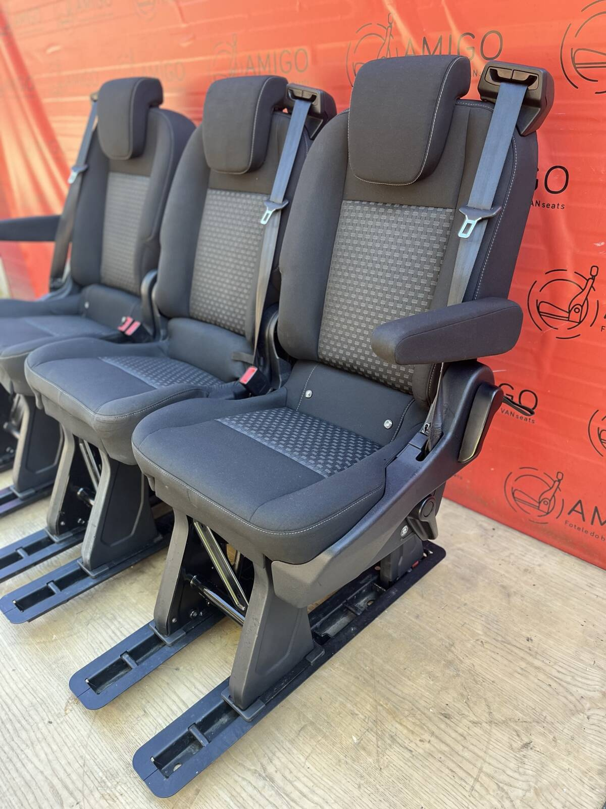 Seat Ford Transit Custom Tourneo bench rear folding seats 3x single seat Capitol