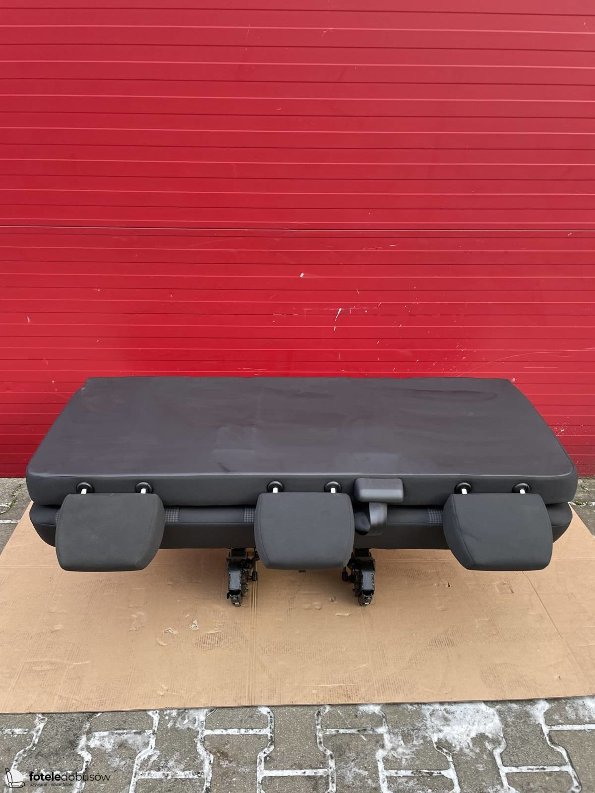 Bench rear triple seat VW T6.1 T6 Transporter Double Grid Black