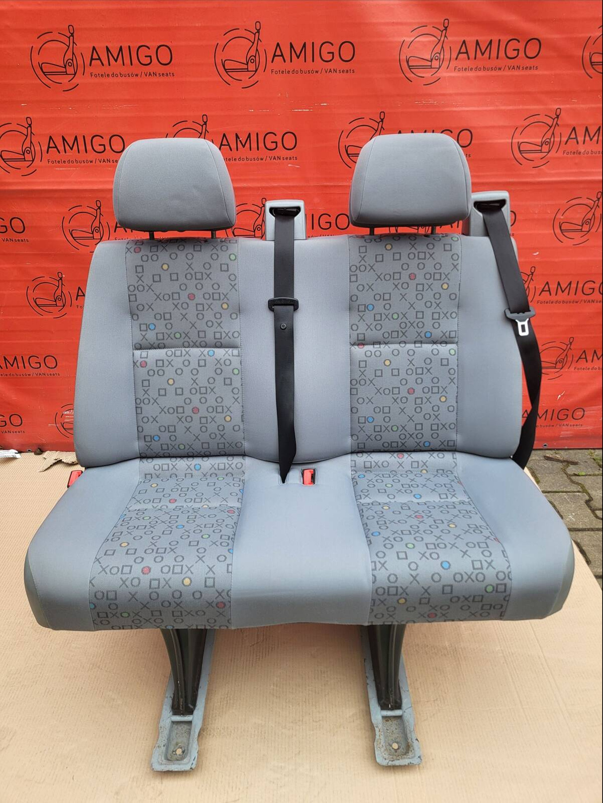 Seat VW Crafter I Mercedes Sprinter W906 2006-2016 rear triple bench OX armrest