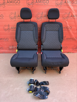 Seats set 3rd row single seat belts Berlingo Doblo Combo Partner Rifter ProAce City