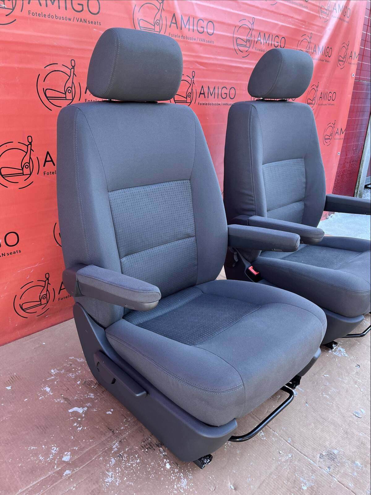 Driver passenger seat VW T5 DUO anthracite Multivan Caravelle Airbag Heated