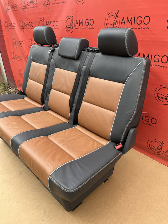 Bench rear triple seat VW T5.1 PanAmericana leather Multivan Caravelle t6