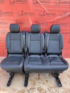 Rear Seats 2+1 bench single seat comf MERCEDES W447 Vito Tourer Faux Leather LHD