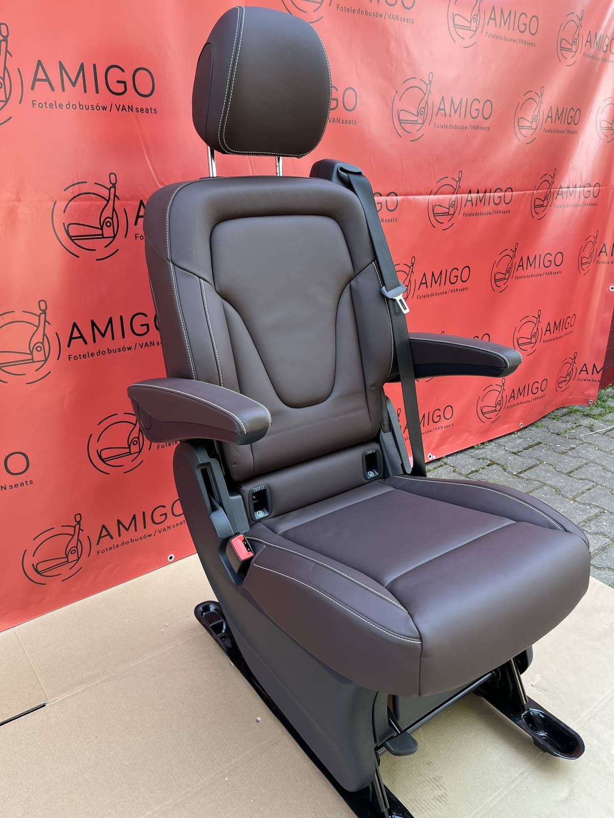 Seat single rear Mercedes V-class W447 Leather Nappa Maron Brown