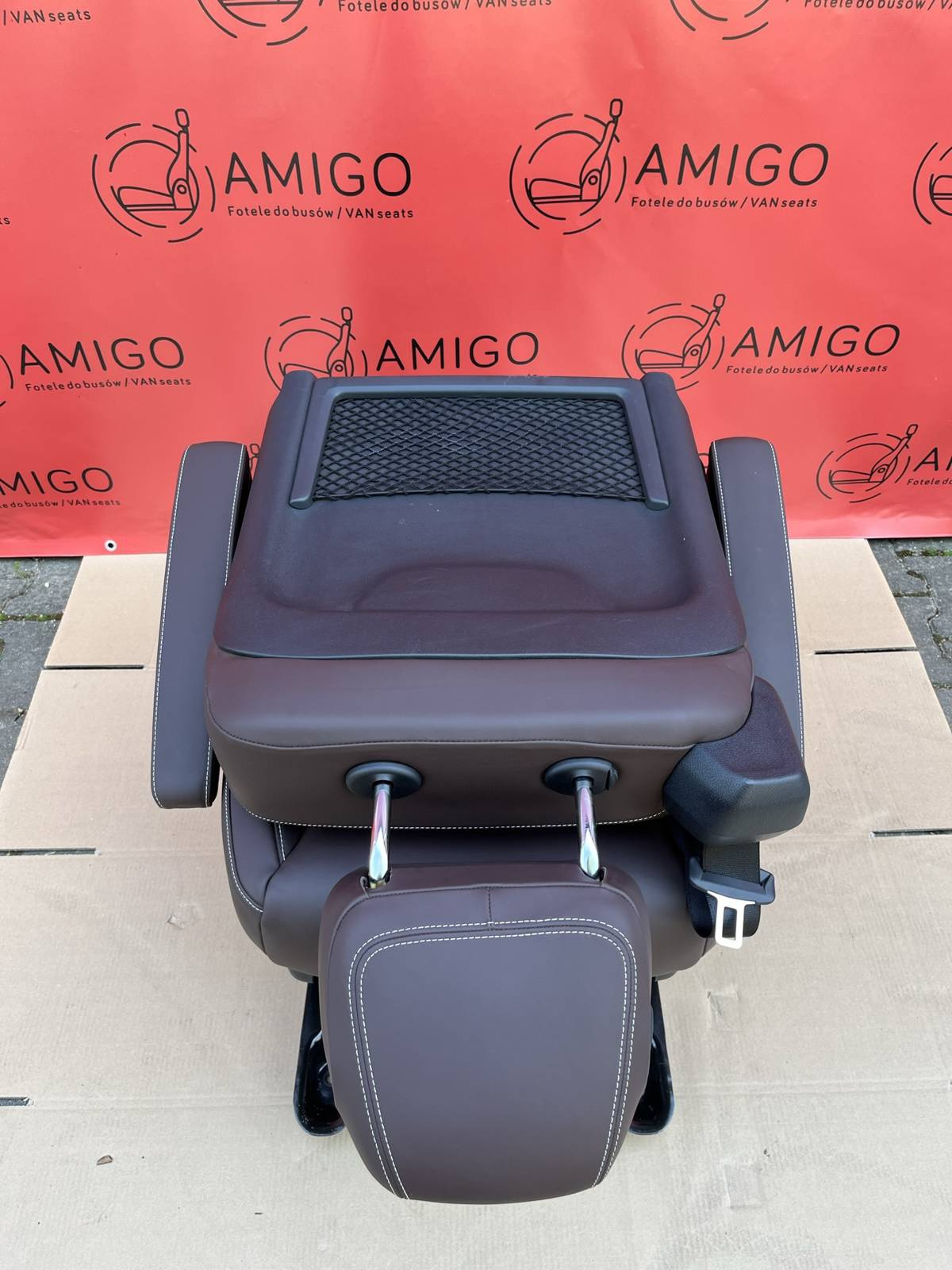 Seat single rear Mercedes V-class W447 Leather Nappa Maron Brown