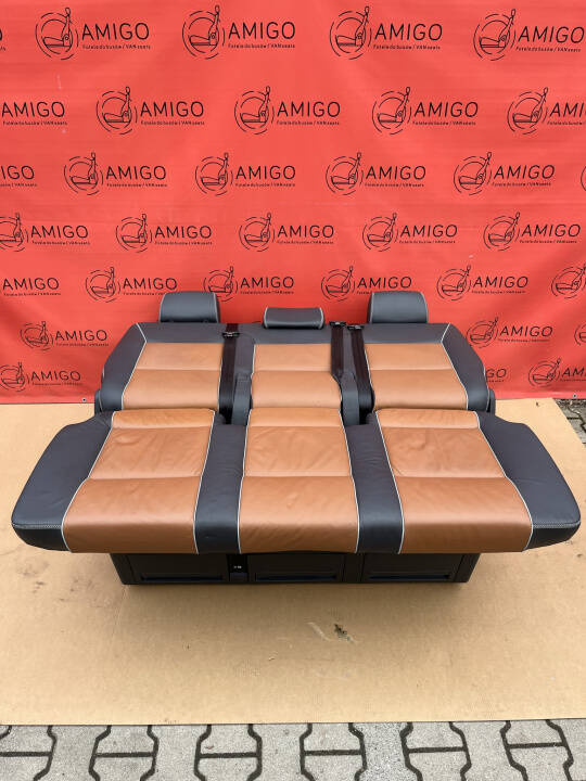 Bench rear triple seat VW T5.1 PanAmericana leather Multivan Caravelle t6