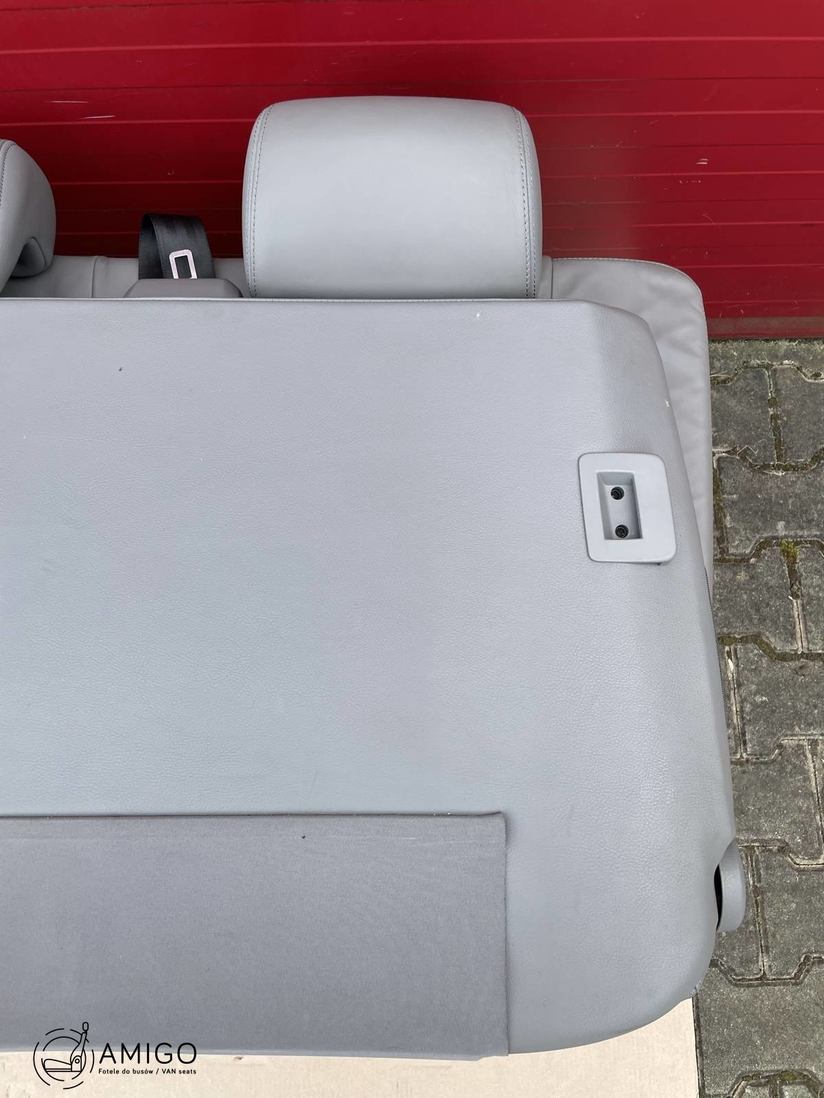 Bench rear triple seat VW T5 grey leather Multivan Caravelle t6