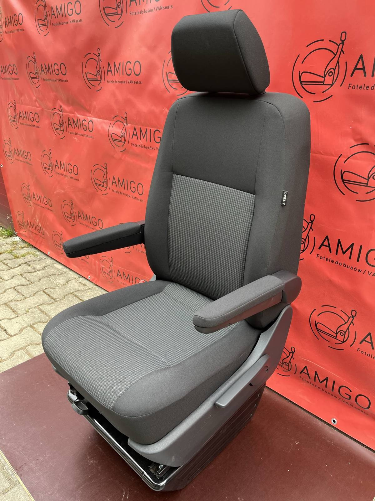 Seat VW T6.1 T6 T5 front UK passenger | EU driver Double Grid base adjustments armrests airbag