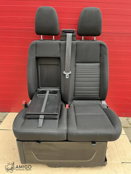 Ford Transit Custom double front passenger bench black Inroad heating RHD